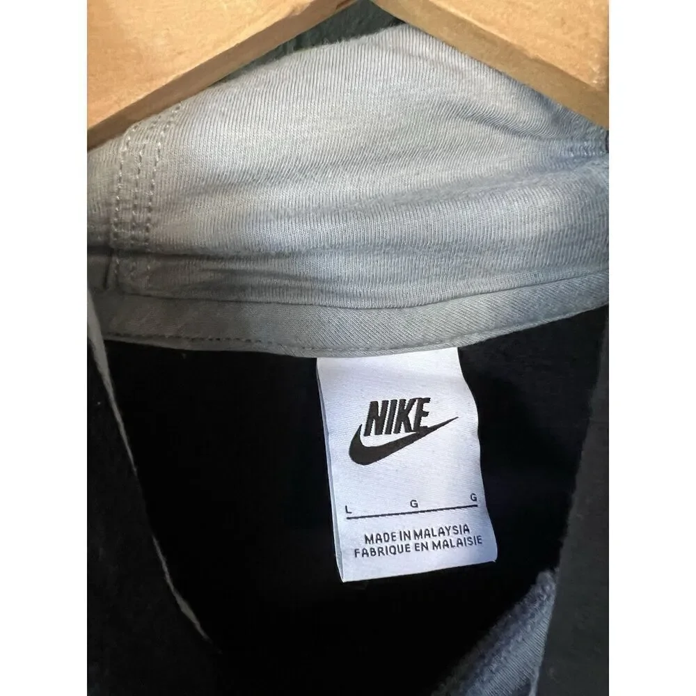 Nike Sportswear Youth Boys Black Cropped Pullover Hooded Sweatshirt Size Large